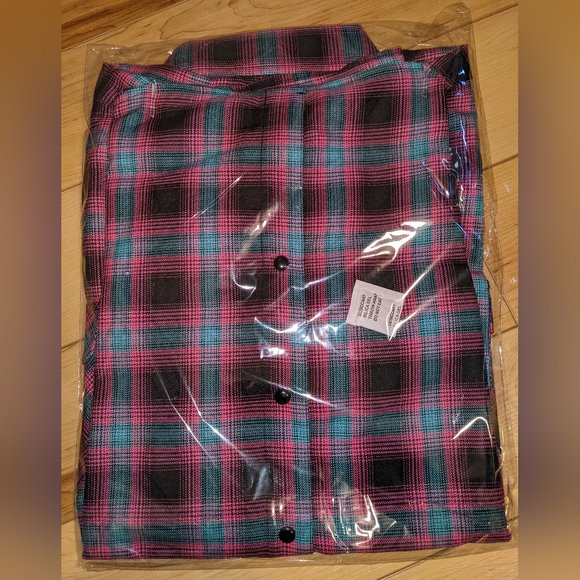 Dixxon Men's XS 2022 Shreddy Pink, Blue & Black Flannel New In Bag With Tags - Picture 2 of 6